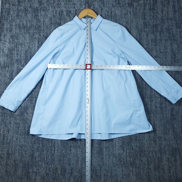 J Jill Top Women Size S Blue V Neck Long Sleeve Capsule Office Career Casual - Picture 7 of 11